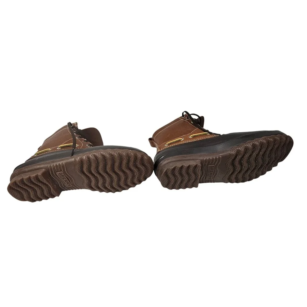Sperry Top-Sider Mens Avenue Duck Boots Brown Black Waterproof STS13457 Size 11M